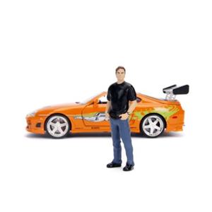 اسباب بازی ماشین فلزی تویوتا مدل Toyota Supra و فیگور فلزی Fast & Furious با مقیاس 1:24_اسباب بازی